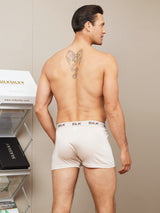 [Beige] SilkSilky  Pure Silk Mens Underwear 002,