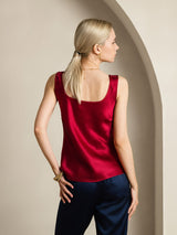 [Wine] SilkSilky  Sleeveless Camisole Top 002