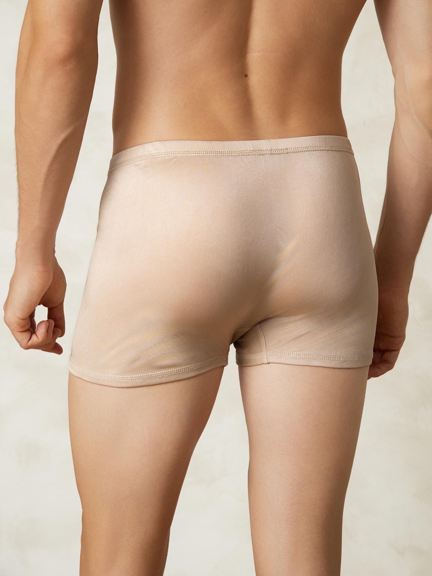 [Beige] SilkSilky  Silk Knitted Mens Underwear 002