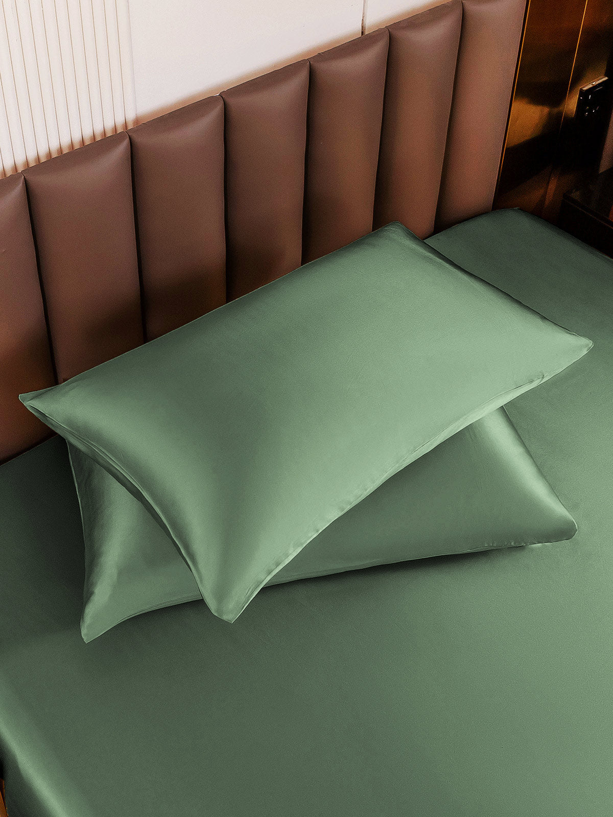 SilkSilky US 30Momme Pure Silk Pillowcase GrayishGreen 003