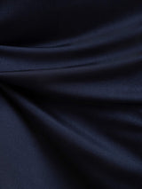 [Dark Blue] SilkSilky  Silk Knitted Round Neck Nightgown 005,
