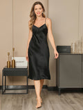 SilkSilky-US-19Momme-Pure-Silk-Sleeveless-V-Neck-Dress-Black-001