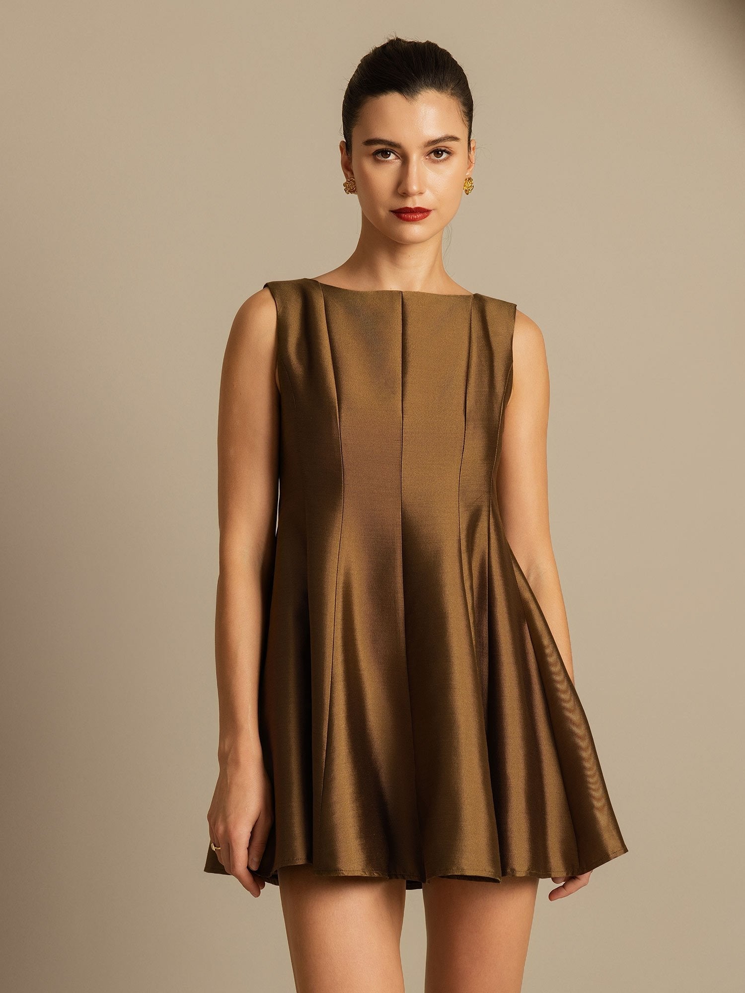 [Bronze] SilkSilky  32Momme Silk Dress 003,