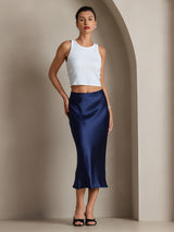 [Dark Blue] SilkSilky  Skirt 004