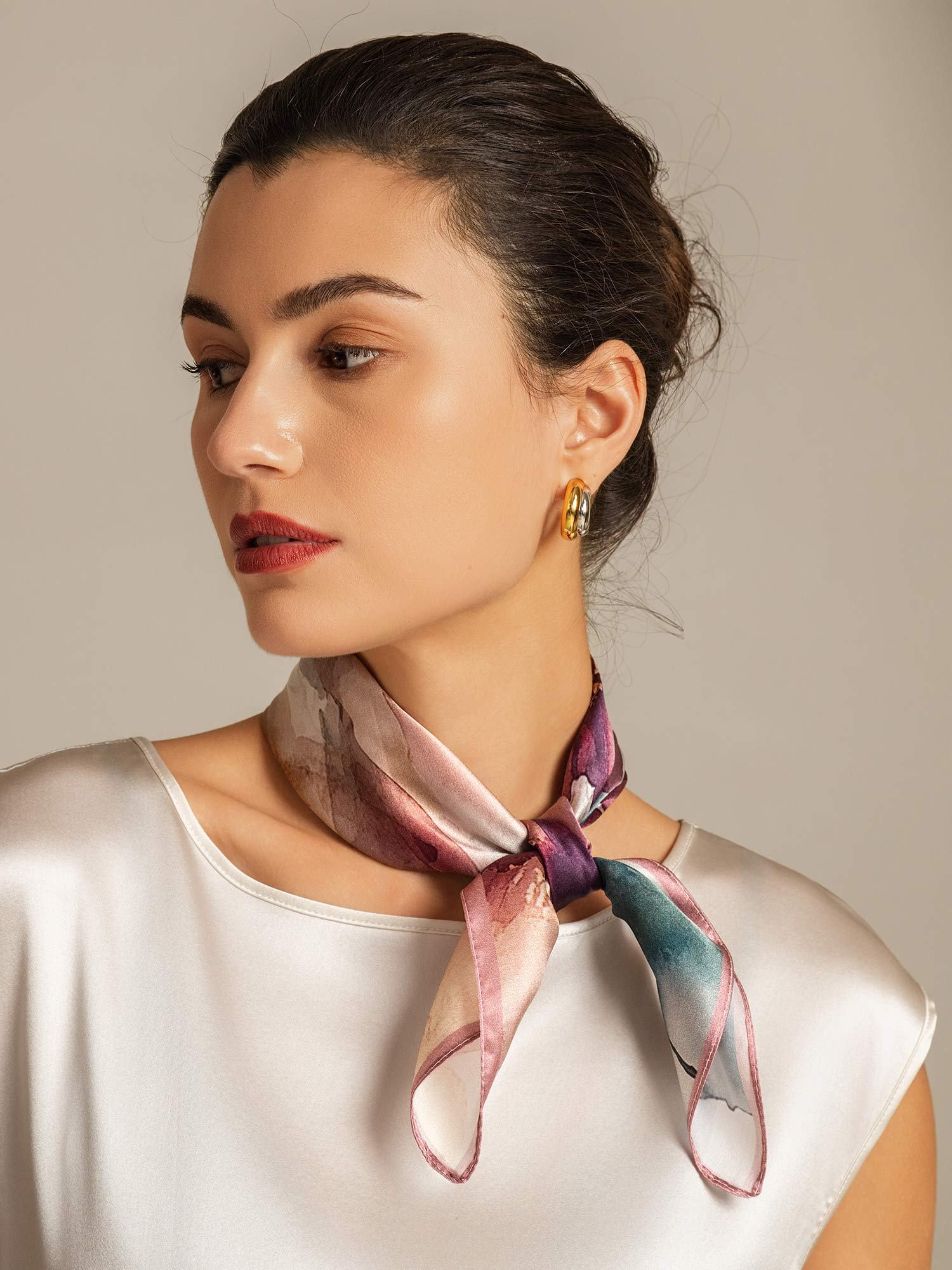 [P102] SilkSilky  Pure Silk Scarf 004,
