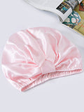 SilkSilky  Pure Silk Sleep Cap Pink 002