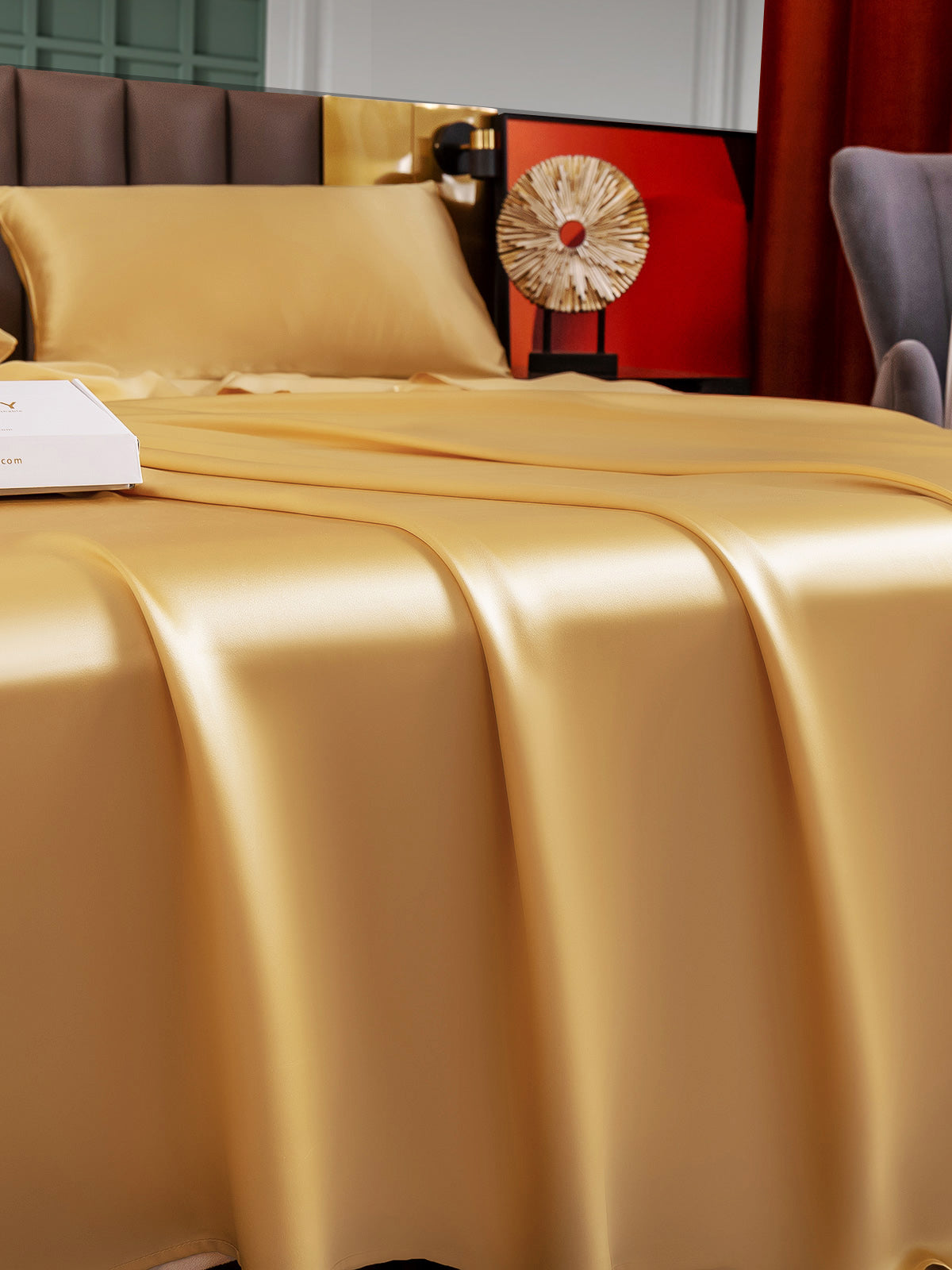 [Champagne] SilkSilky  25Momme Pure Silk Bedding Set 002