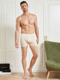 SilkSilky US Silk Knitted Mens Underwear Beige 004