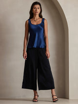 [Dark Blue] SilkSilky  Sleeveless Camisole Top 001