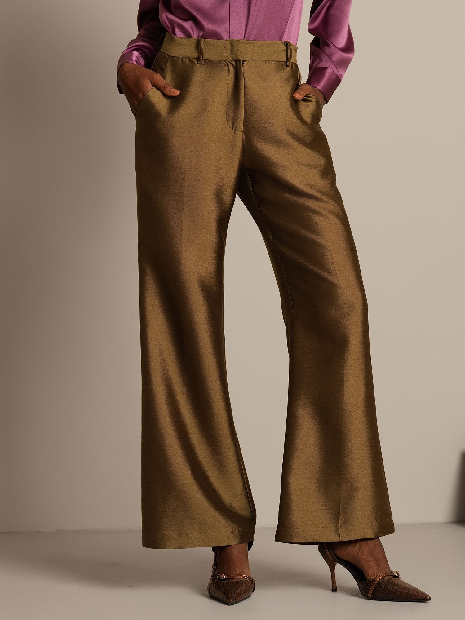 [Bronze] SilkSilky  32Momme Silk Womens Pants 005