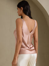[Tuscany] SilkSilky  Sleeveless V Neck Camisole Top 002