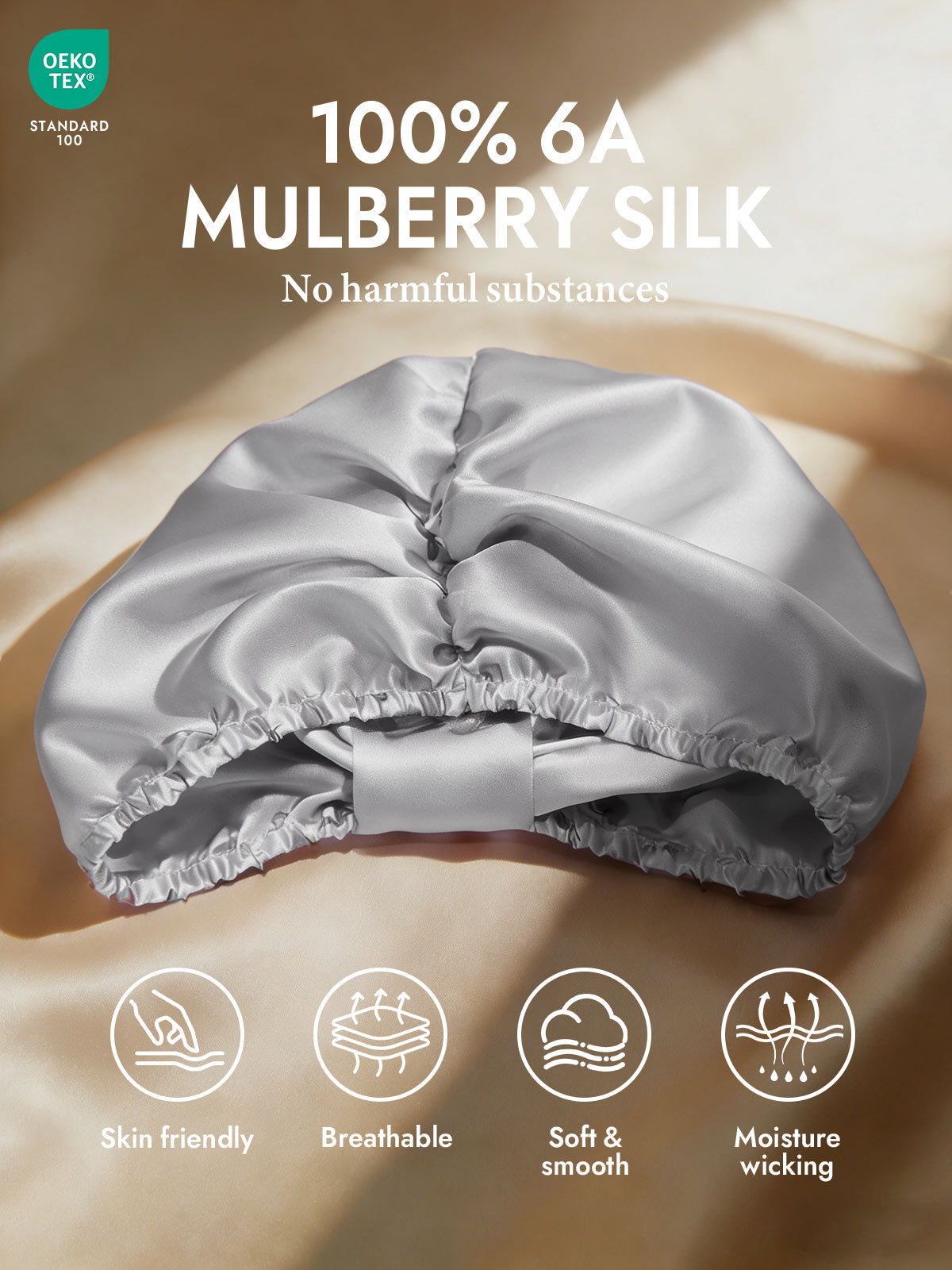 [Silver] SilkSilky  Sleep Cap 002