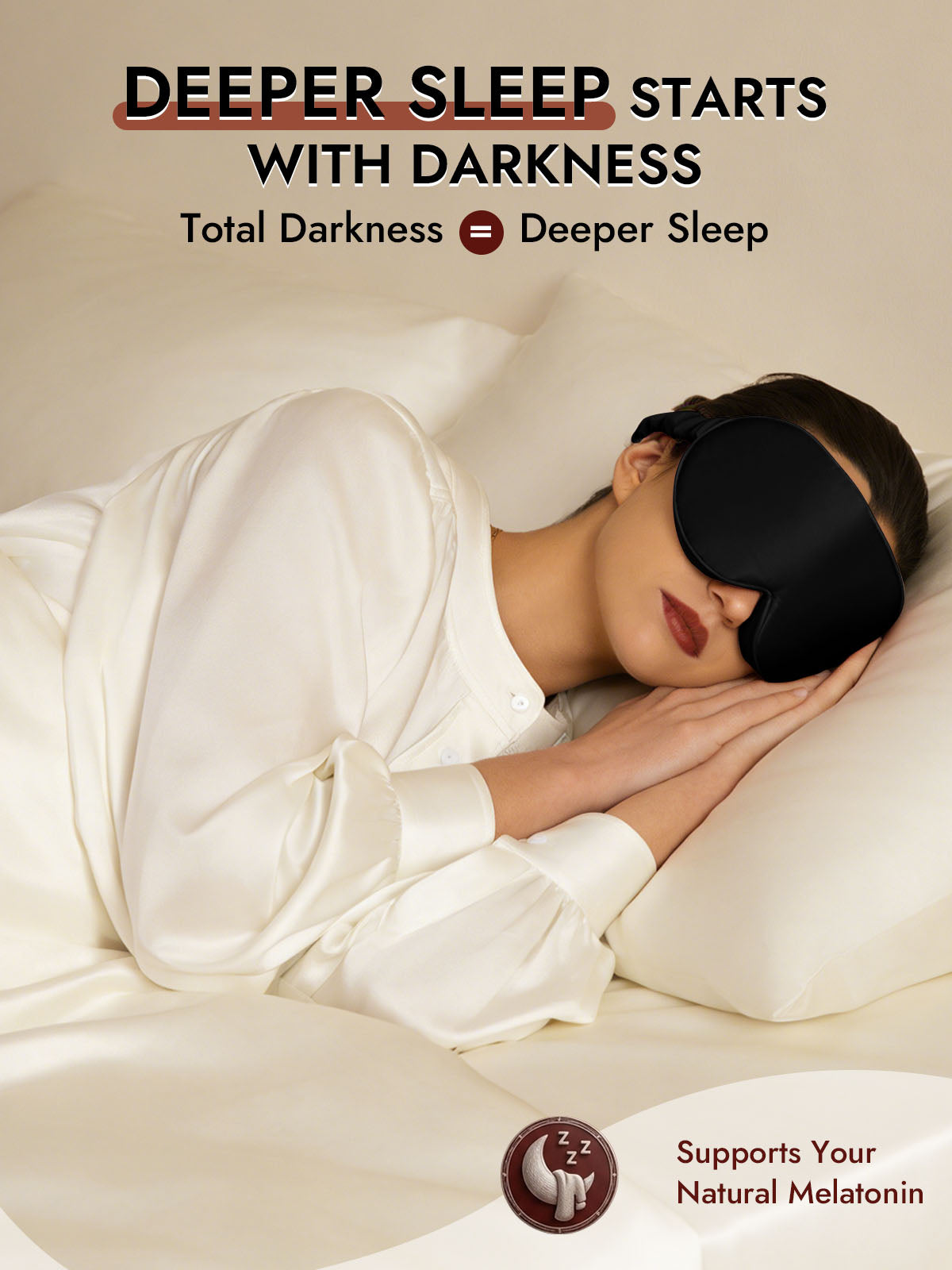 [Black] SilkSilky  22Momme Eye Mask 005