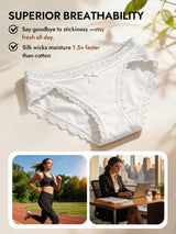 [White] SilkSilky  100% Silk Jersey Panty 004