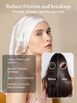 [White] SilkSilky  Pure Silk Sleep Cap 004