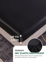 [Black] SilkSilky  25Momme Bedding Set 004