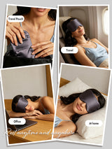 [Dark Gray] SilkSilky  Pure Silk Eye Mask 007