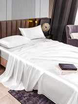 [White] SilkSilky  22Momme Pure Silk Bedding Set 007,