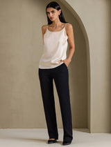 [Beige] SilkSilky  Spaghetti Strap Camisole Top 005