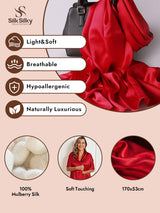 [Red] SilkSilky  Scarf 002