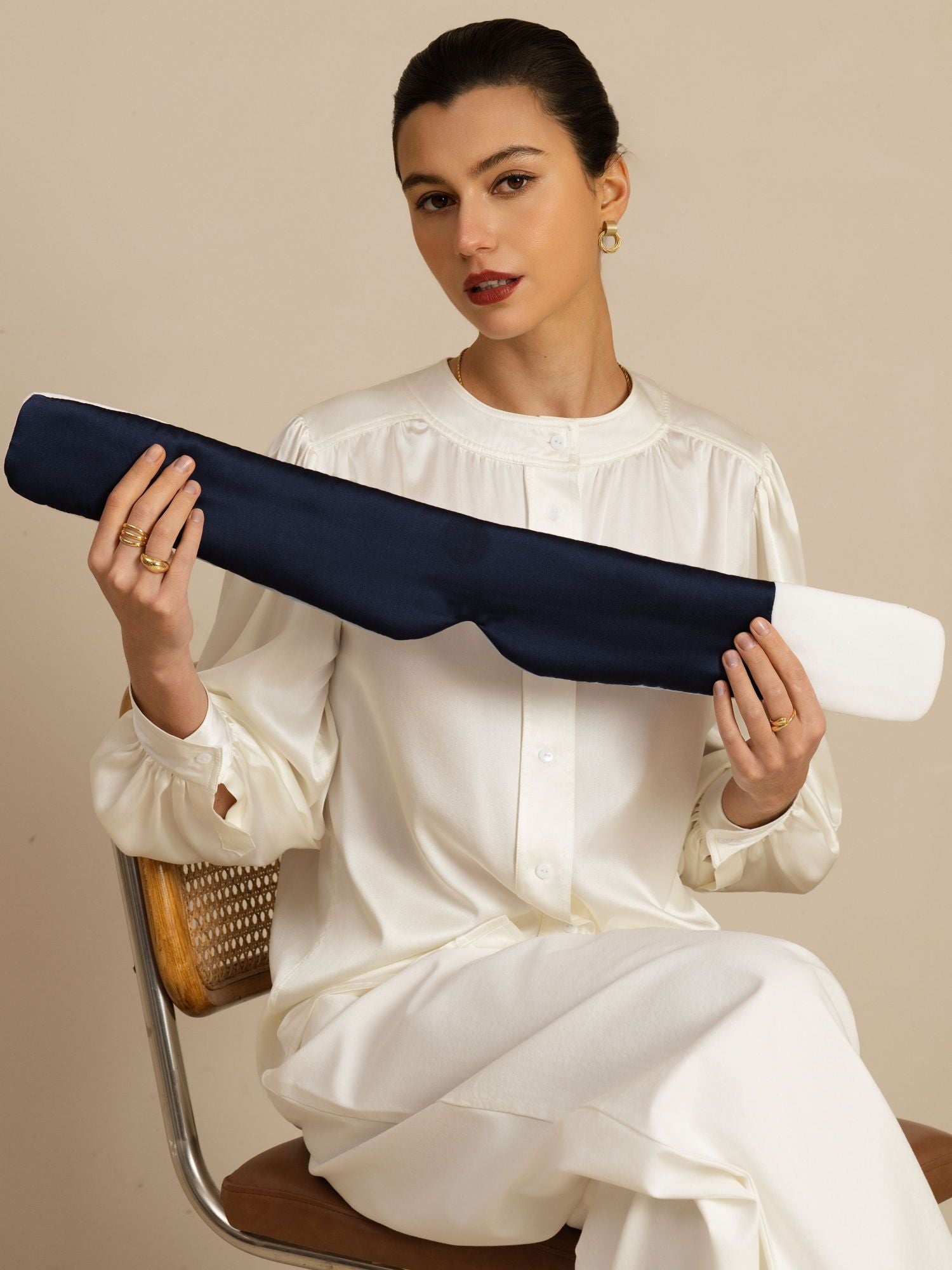 [DarkBlue+LightBlue] SilkSilky  Eye Mask 005