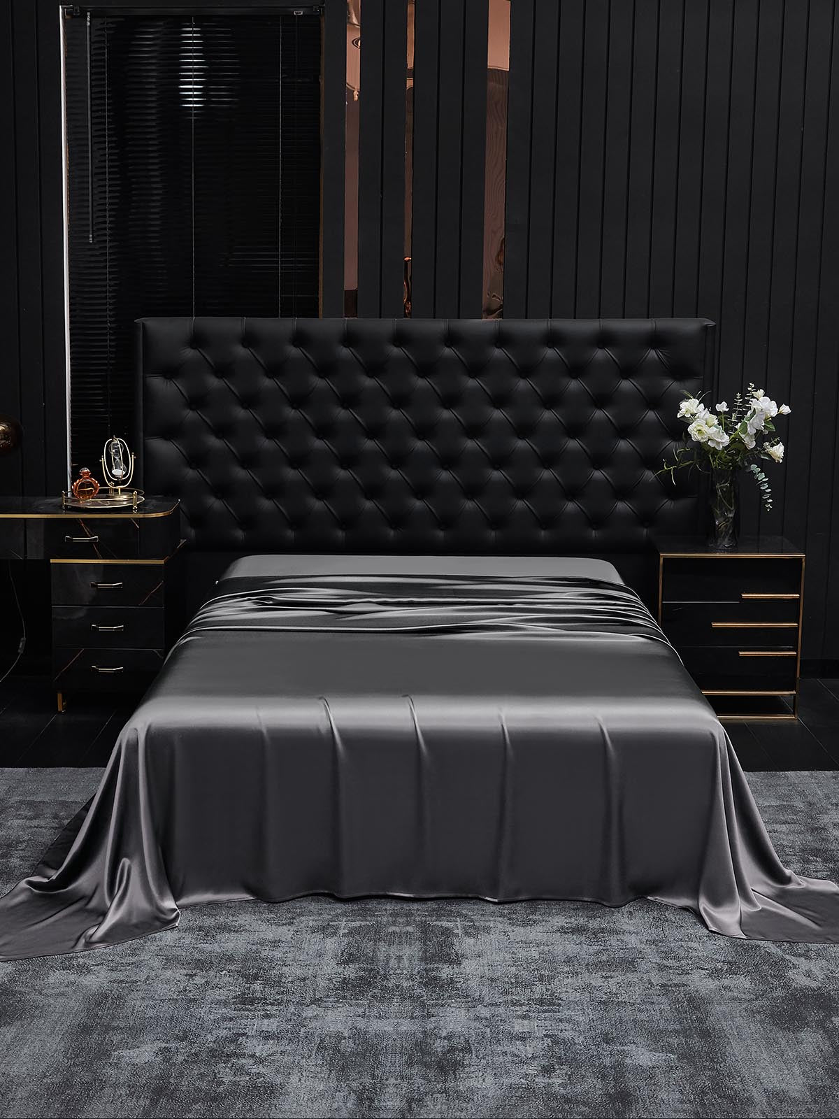 [Dark Gray] SilkSilky  19Momme Pure Silk Sheet 002