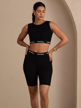 [Black] SilkSilky  Sleeveless Crew Neck Camisole Top 005