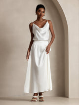 [White] SilkSilky  Skirt 005
