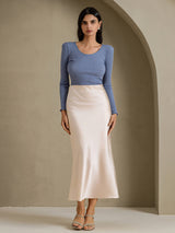 [Beige] SilkSilky  Skirt 006