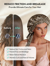[Leopard] SilkSilky  Pure Silk Sleep Cap 003