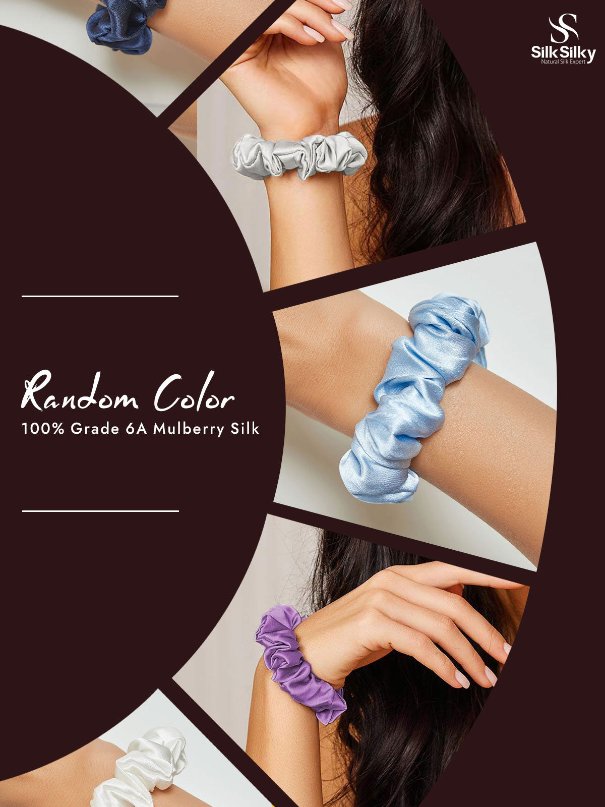 [Champagne] SilkSilky  Scrunchie 001