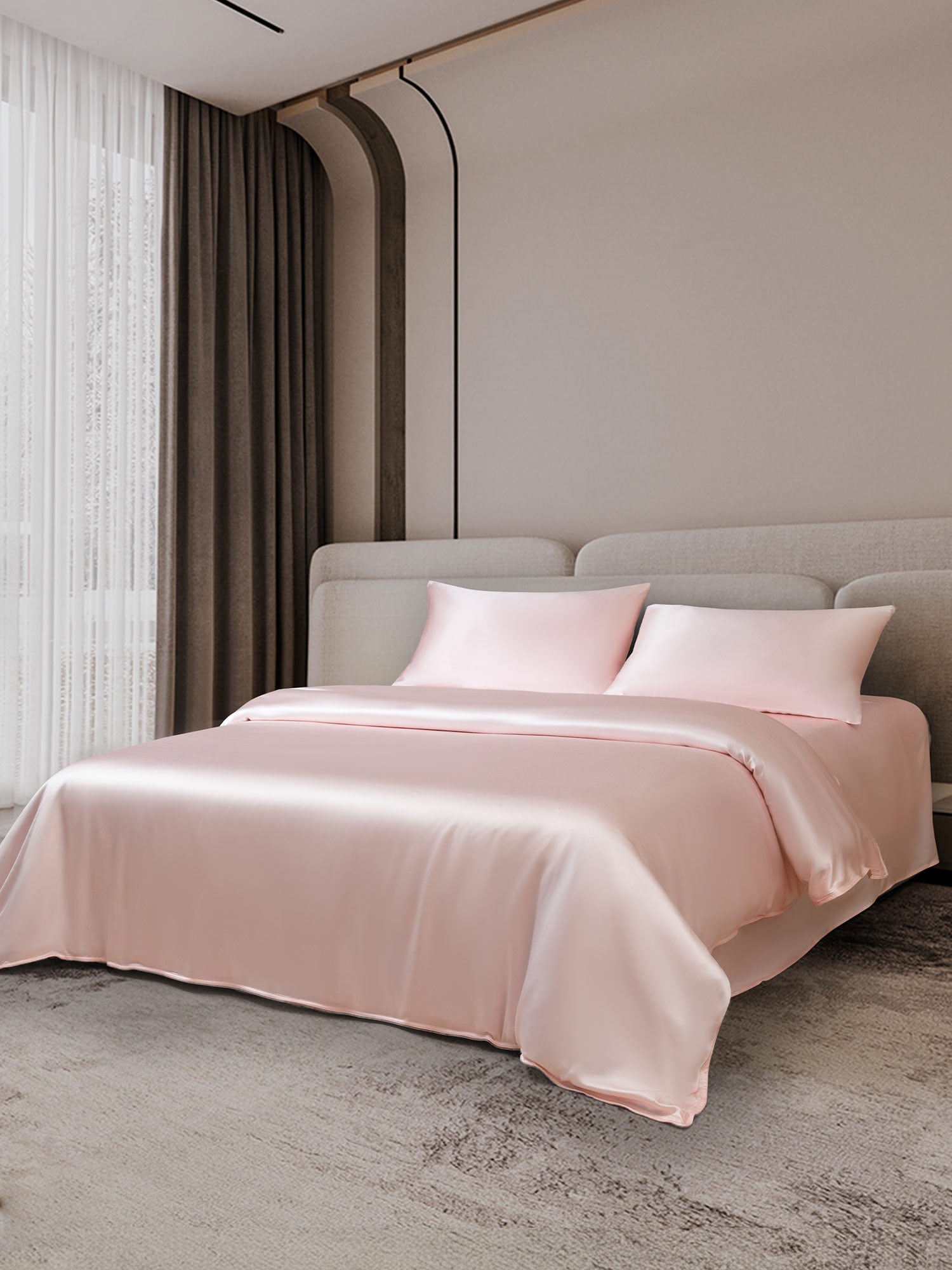 [Pink] SilkSilky  19Momme Bedding Set 002