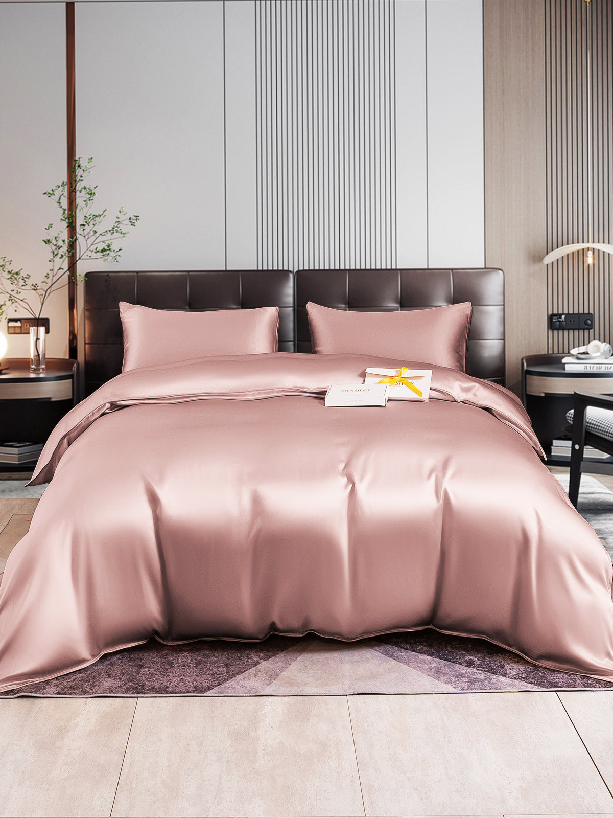 [Pale Mauve] SilkSilky  22Momme Pure Silk Bedding Set 001