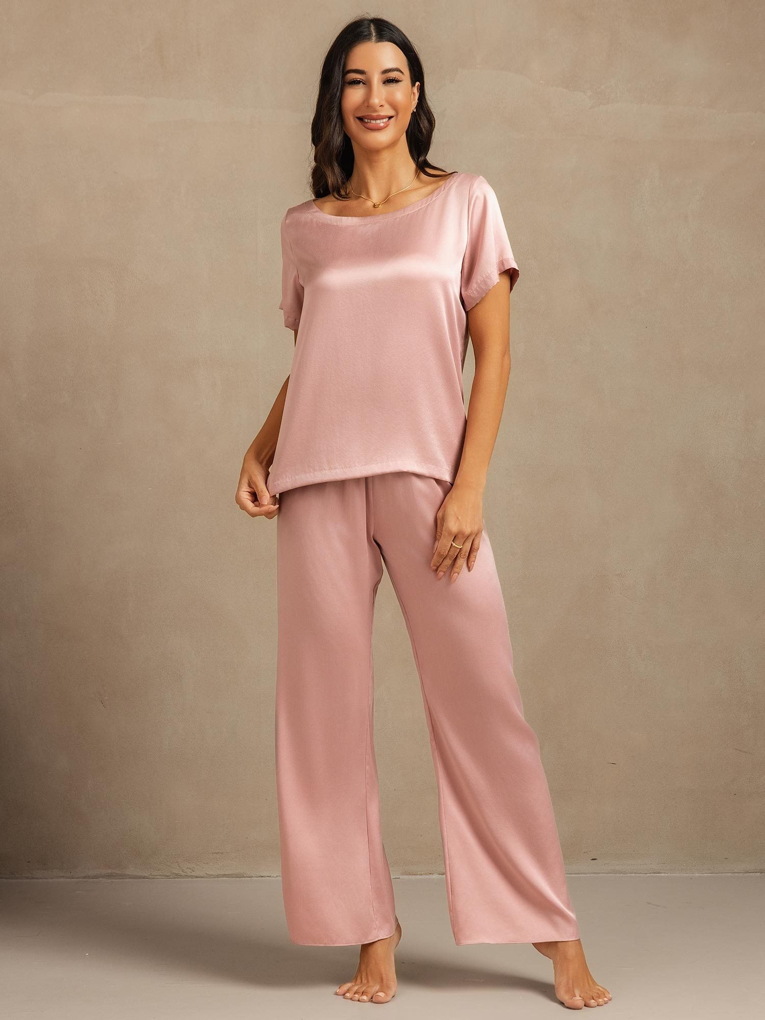 [PeachSkin] SilkSilky 19Momme Silk Womens Pajamas 007