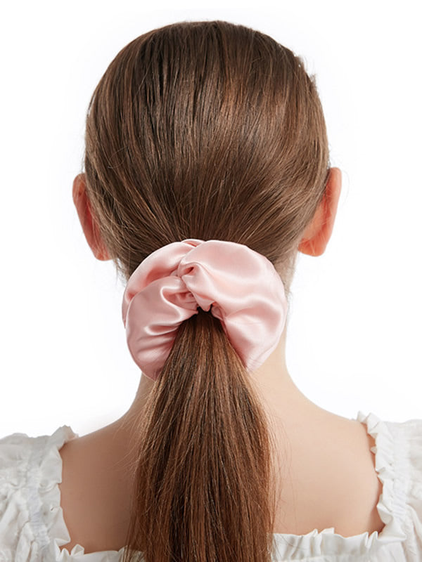 SilkSilky  19Momme Pure Silk Scrunchie LightPink 003