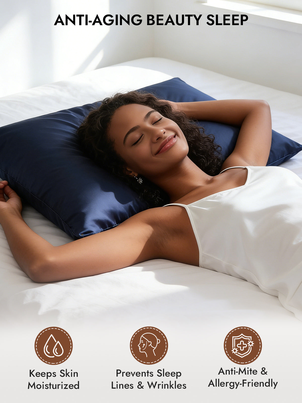 [Dark Blue] SilkSilky  30Momme Pure Silk Pillowcase 003