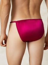 [Fuchsia] SilkSilky  Pure Silk Men's Underwear 002