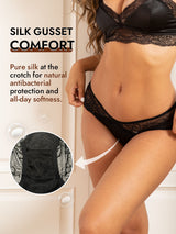 [Black] SilkSilky  100% Silk Jersey Panty 004