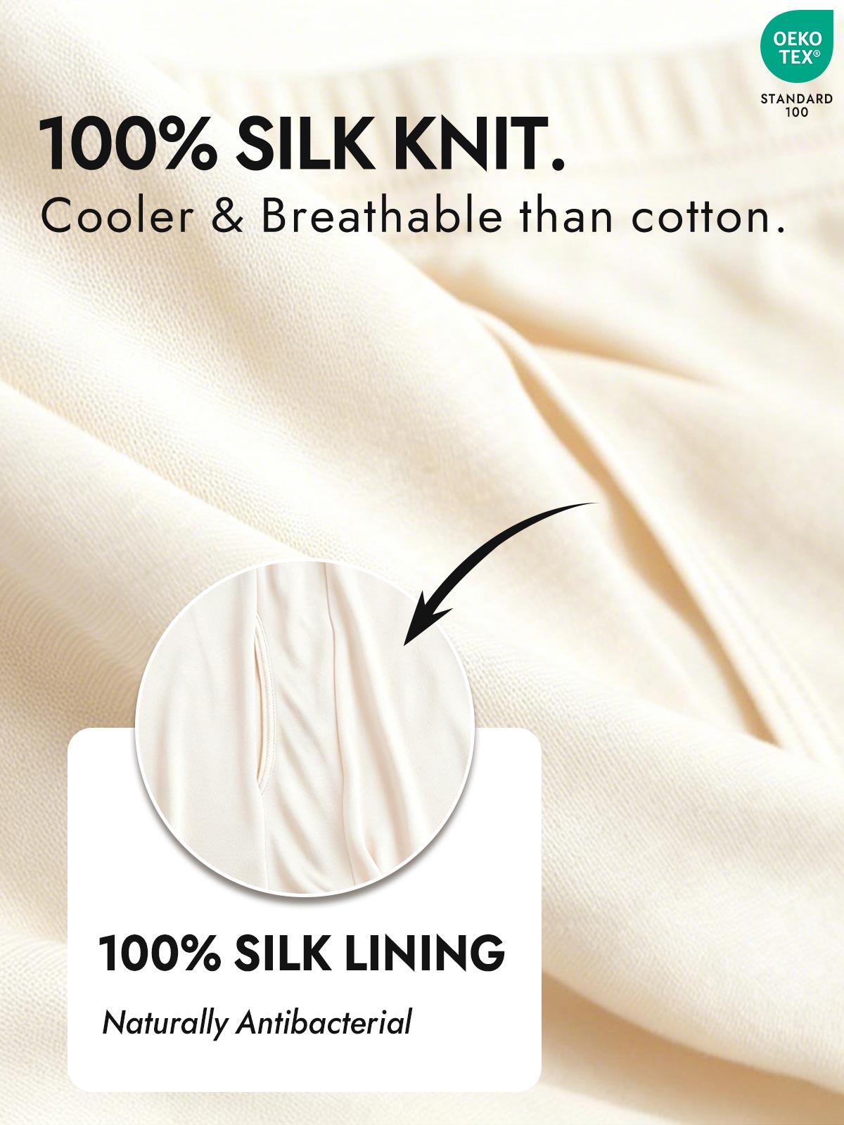 [Beige] SilkSilky  100% Silk Jersey Men's Underwear 002