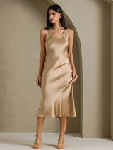 [Champagne Gold] SilkSilky  Sleeveless Dress 003