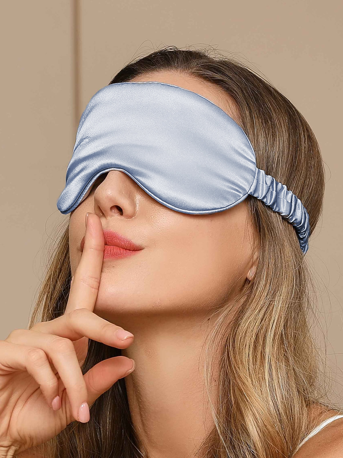 SilkSilky  19Momme Pure Silk Eye Mask LightBlue 003