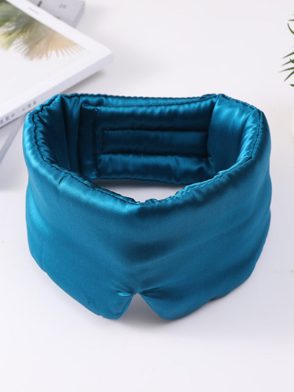[Teal] SilkSilky  19Momme Pure Silk Eye Mask 005