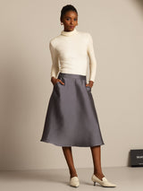 [Gray] SilkSilky  Skirt 005