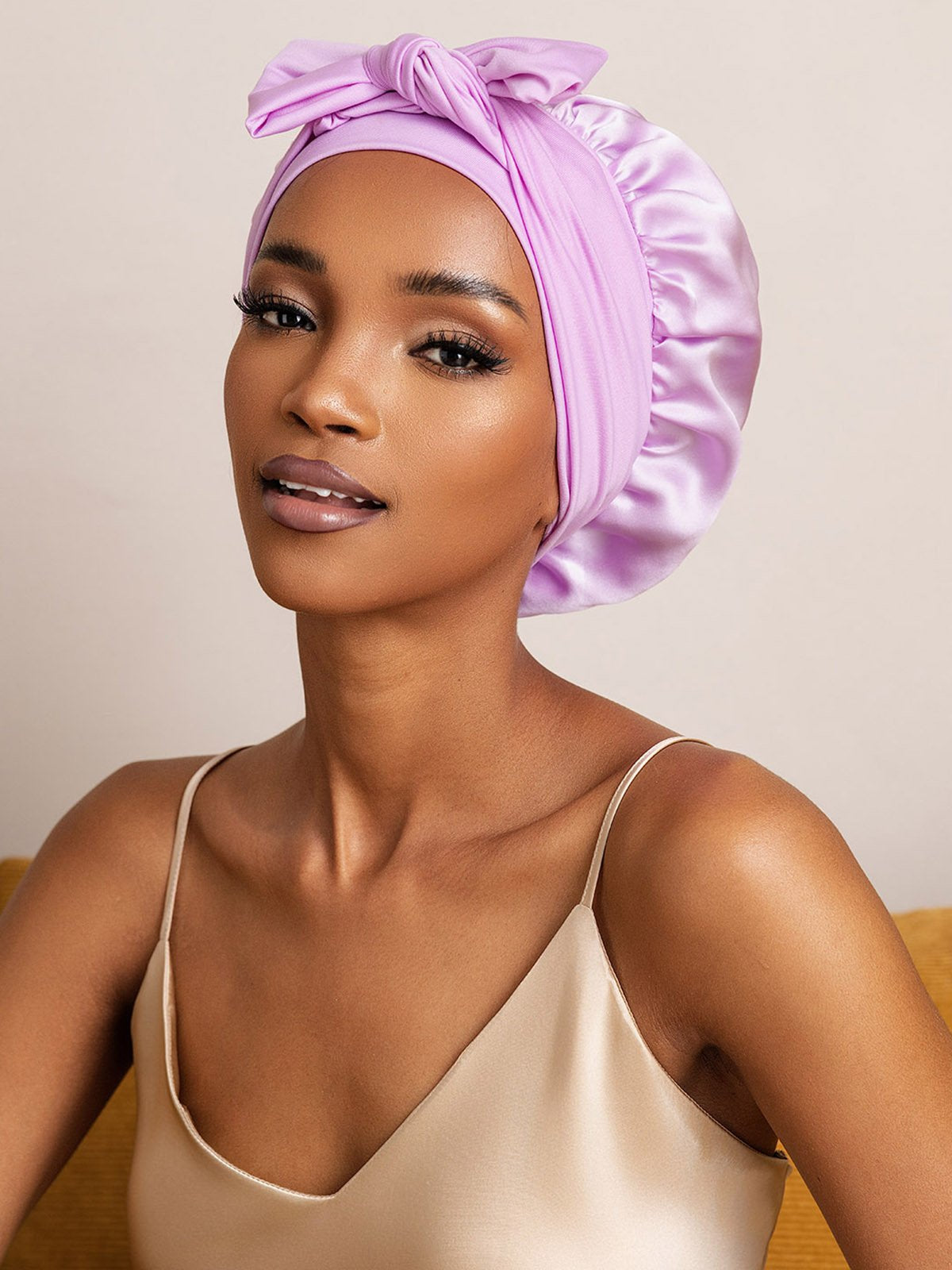 SilkSilky Pure Silk Sleep Cap Lavender 007