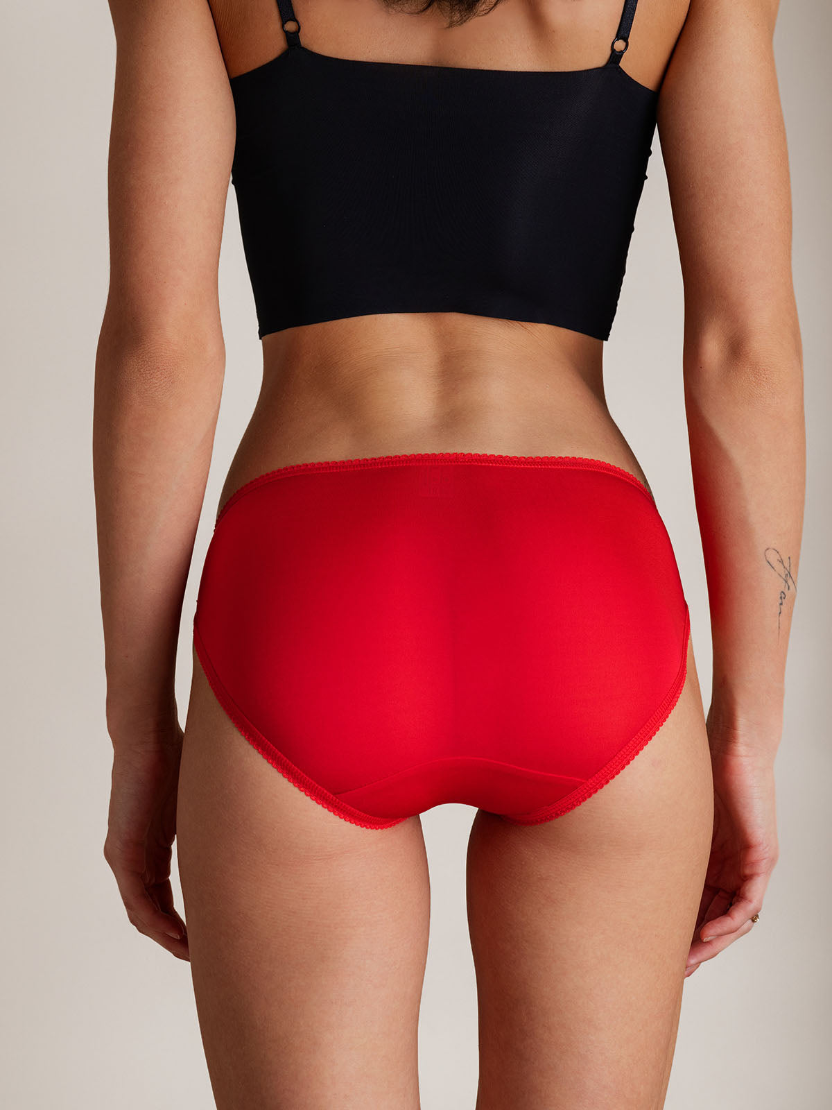 [Red] SilkSilky  Silk Knitted Panty 004