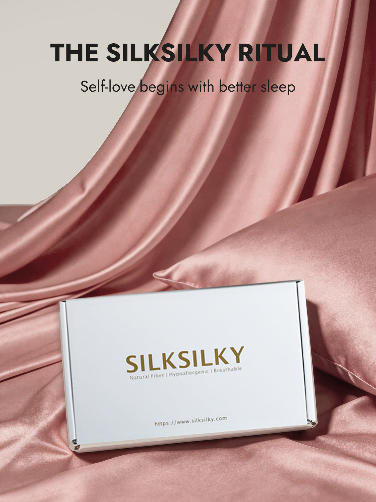 [Pale Mauve] SilkSilky  22Momme Pillowcase 007
