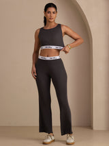 [Gray] SilkSilky Sleeveless Crew Neck Women's Outfit Sets 006