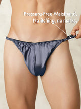 [Grayish Blue] SilkSilky  Pure Silk Men's Underwear 006
