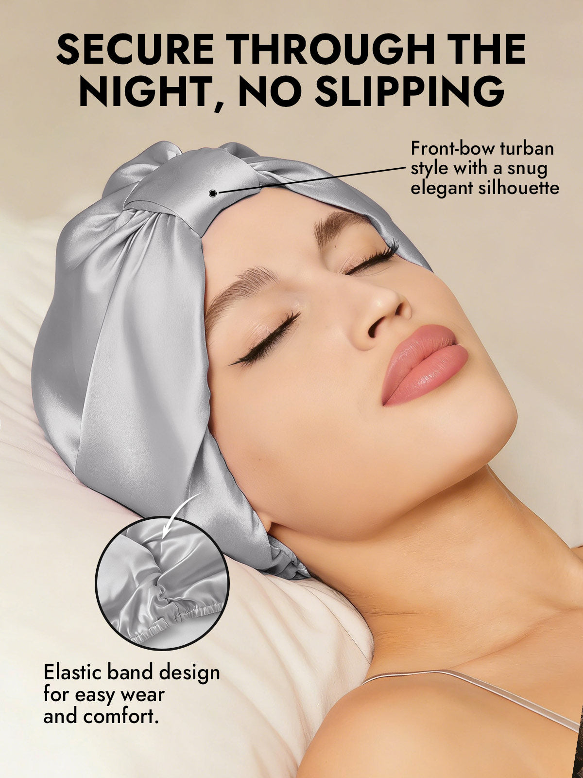[Silver] SilkSilky  Sleep Cap 004
