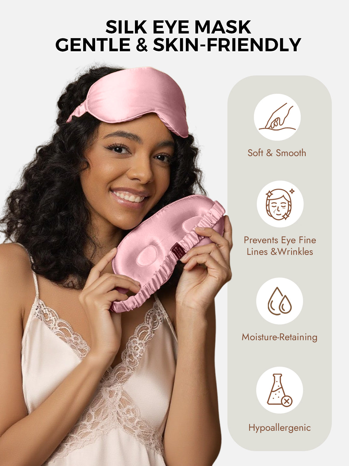 [Pale Mauve] SilkSilky  Pure Silk Eye Mask 003